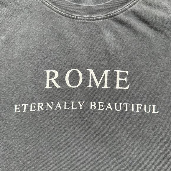 John Galt Rome Eternally Beautiful Graphic Cropped Tee Women’s XS/S - Picture 3 of 4
